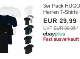 Hugo Boss: Dreierpack T-Shirts für 29,99 Euro frei Haus