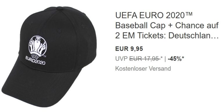 Ebay: EM-Cap mit Ticketchance aufs Portugal-Spiel für 9,95 ...