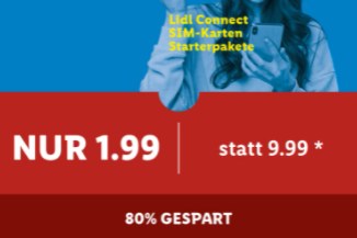 Lidl Plus: SIM-Karte mit 10 Euro Guthaben für 1,99 Euro