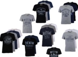 Mustang: Viererpack T-Shirts für 39,95 Euro frei Haus via Ebay