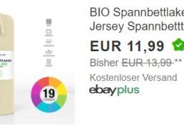 Ebay: Bio-Spannbettlaken von Jacobsen ab 11,99 Euro frei Haus