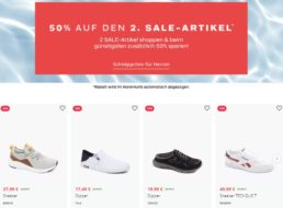 Deichmann: 50 Prozent Rabatt auf den zweiten Sale-Artikel