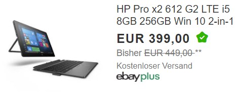 Ebay: HP-Convertible mit LTE und Fingerprint als Rückläufer für 399 Euro