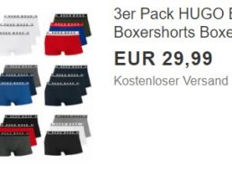 Hugo Boss: Dreierpack Boxershorts für 29,99 Euro frei Haus