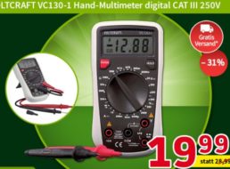 Völkner: Voltcraft-Multimeter VC130-1 für 19,99 Euro frei Haus