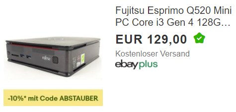 Fujitsu: Mini-PC als B-Ware für 116,10 Euro frei Haus