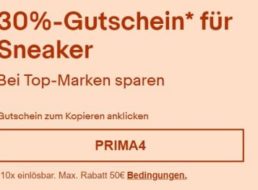 Ebay: Sneaker-Gutschein über 30 Prozent