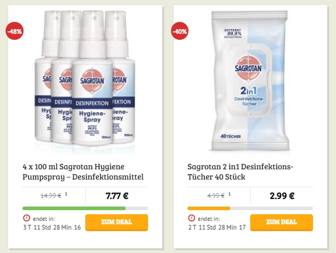 Dealclub: Sagrotan-Spray und Lorenz Crunchips mit Rabatt