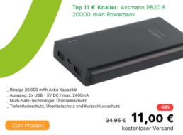 Völkner: Ansmann PB20.8 Powerbank für 11 Euro frei Haus