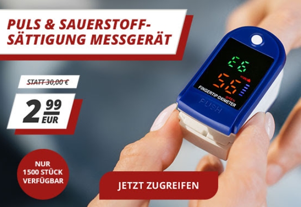 Druckerzubehoer: Finger-Pulsoximeter für 2,99 Euro