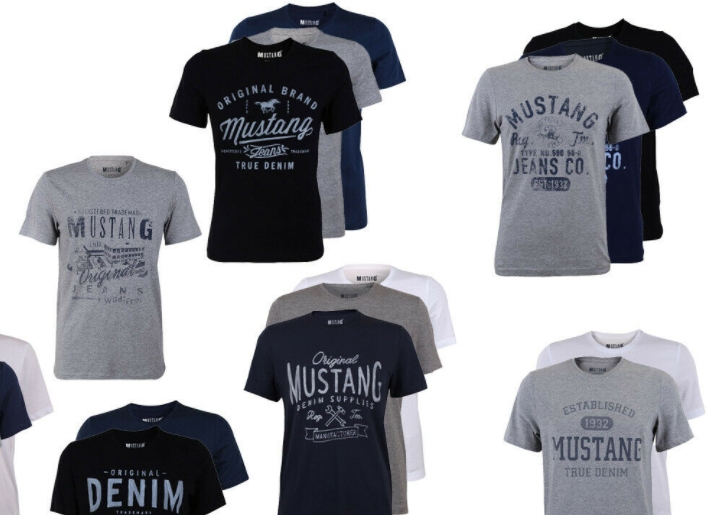 Mustang: T-Shirts im Viererpack für 39,95 Euro frei Haus