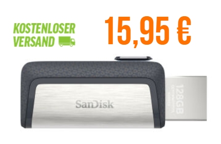 NBB: "SanDisk Ultra Dual Drive" mit 128 GByte für 15,95 Euro frei Haus