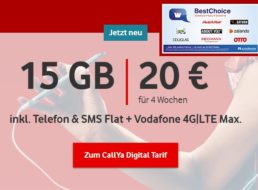 Gratis: Gutschein über 25 Euro zur Callya-Flat (15 GByte) für 20 Euro