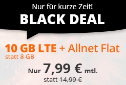 Sim.de: 10 GByte LTE & Telefon/SMS-Flat für 7,99 Euro