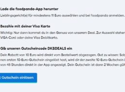 Gratis: 2×10 Euro Gutschein für Foodpanda via DKB