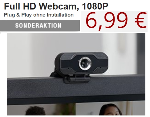 Druckerzubehoer.de: Full HD Webcam für 6,99 Euro