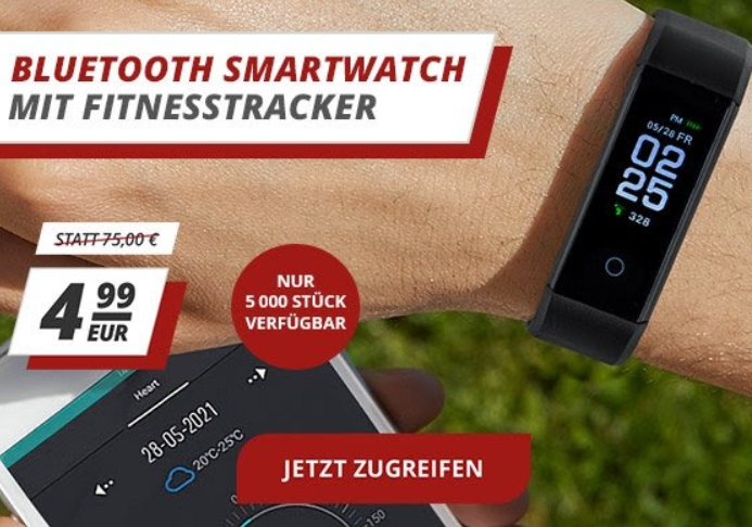 Druckerzubehoer: Temperatur- und Fitnesstracker für 4,99 Euro