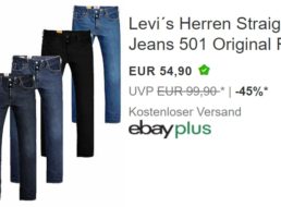 Ebay: Levis 501 Original Fit für 54,90 Euro frei Haus