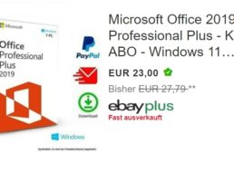 Ebay: Microsoft Office 2019 Professional Plus für 23 Euro