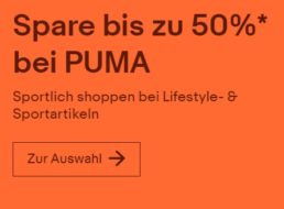 Puma: Sale bei Ebay mit Schnäppchen ab 14,95 Euro frei Haus