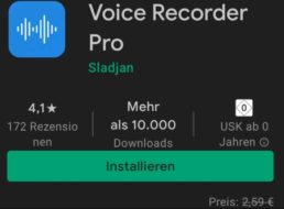 Gratis: Voice-Recorder Pro via „Google Play“ zum Nulltarif