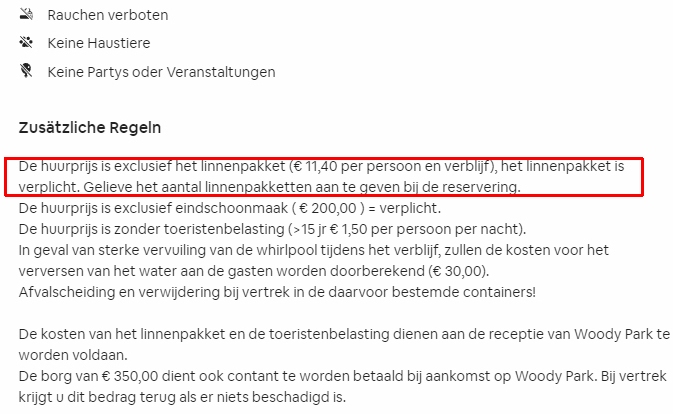 Warnung: Versteckte Zusatzkosten in den "Hausregeln" bei Airbnb