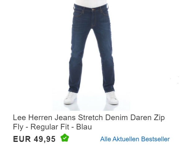 Lee: Jeans bei Ebay für 49,95 Euro frei Haus