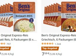 Amazon: „Ben’s Original“ und „Mirácoli“ mit Rabatt