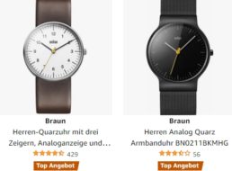 Amazon: Braun-Armbanduhren ab 58,61 Euro