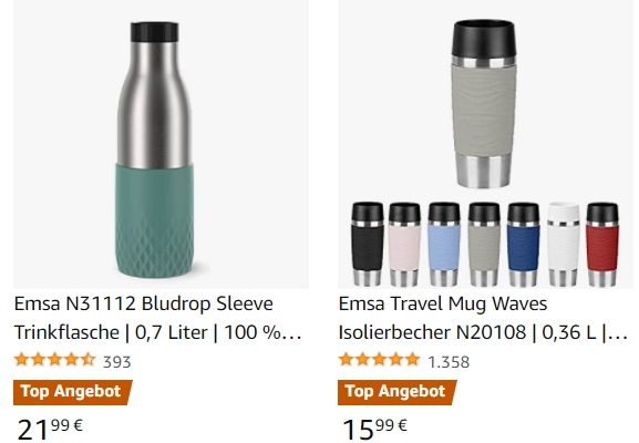 Emsa: Sale bei Amazon mit Travel Mugs ab 15,99 Euro