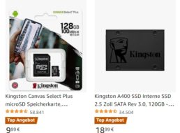 Kingston: Sale bei Amazon mit SSDs und Speicherkarten