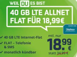 LTE-Flat: Monatlich kündbare 40 GByte für 18,99 Euro