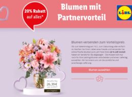 Valentinstag: 20 Prozent Blumen-Rabatt via Lidl