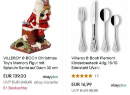 Ebay: Markenartikel von „Villeroy & Boch“ mit Rabatt