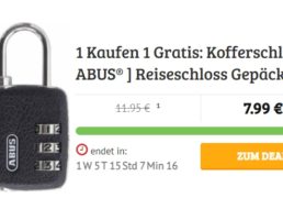 Dealclub: Doppelpack Abus Kofferschlösser für 7,99 Euro frei Haus