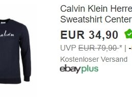 Calvin Klein: Sweatshirts via Ebay für 34,90 Euro frei Haus