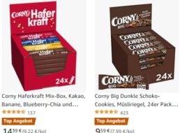 Amazon: Corny-Sale mit Müsliriegel-Vorratspacks