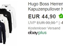 Hugo Boss: Kapuzenpullover für 44,90 Euro frei Haus