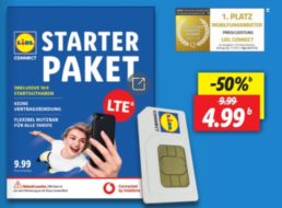 Lidl Connect: SIM-Karte mit 10 Euro Guthaben für 4,99 Euro