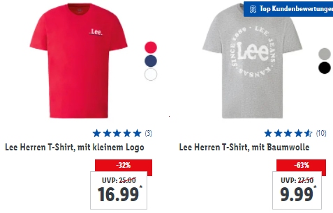 Lidl: Lee-Jeans und Business-Hemden mit Gratis-Versand