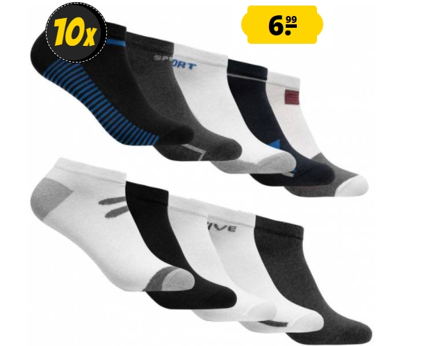 Sportspar: Zehn Paar Sneakersocken für 6,99 Euro plus Versand