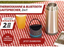 Druckerzubehoer: Thermoskanne mit Bluetooth-Lautsprecher für 2,49 Euro