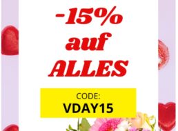 Blumeideal: 15 Prozent Rabatt zum Valentinstag