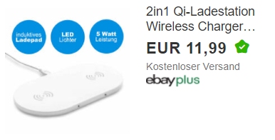 Ebay: Schnurlose Ladestation mit QI-Support für 11,99 Euro frei Haus