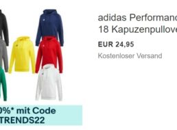 Adidas: Kapuzensweatshirts für 19,96 Euro frei Haus