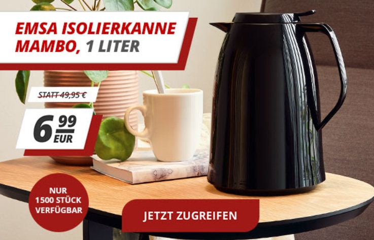 Druckerzubehoer.de: Emsa Mambo Isolierkanne für 6,99 Euro