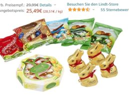 Lindt: Schokoladen-Osterset via Amazon für 25,49 Euro