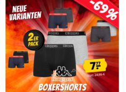 Kappa: Boxershorts im Doppelpack via Sportspar für 7,77 Euro