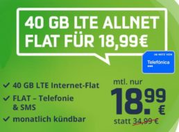 Mobilcom: Monatlich kündbare LTE-Flat mit 40 GByte für 18,99 Euro