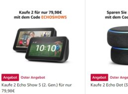 Amazon: Doppelpacks Echo und Echo Show mit Extra-Rabatt